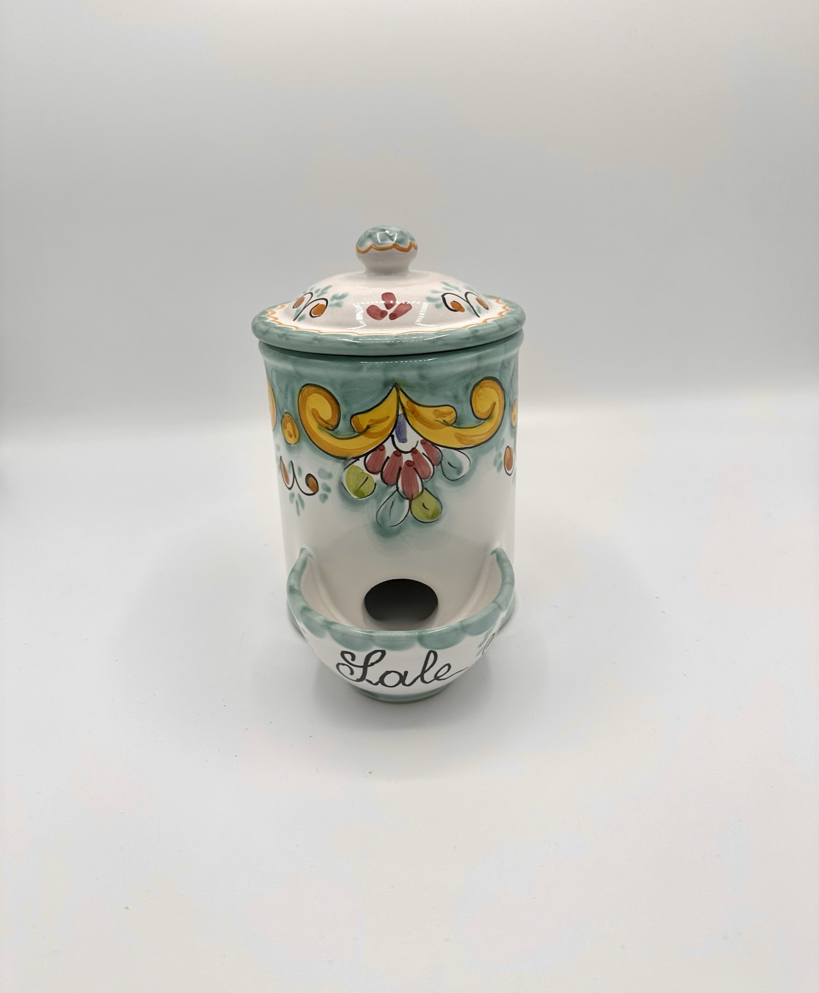 Barattolo Per Spezie In Ceramica A Forma Di Limone Con Coperchio E Cucchiaio