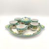 Set 6 tazzine da caffè con zuccheriera, decoro Primavera