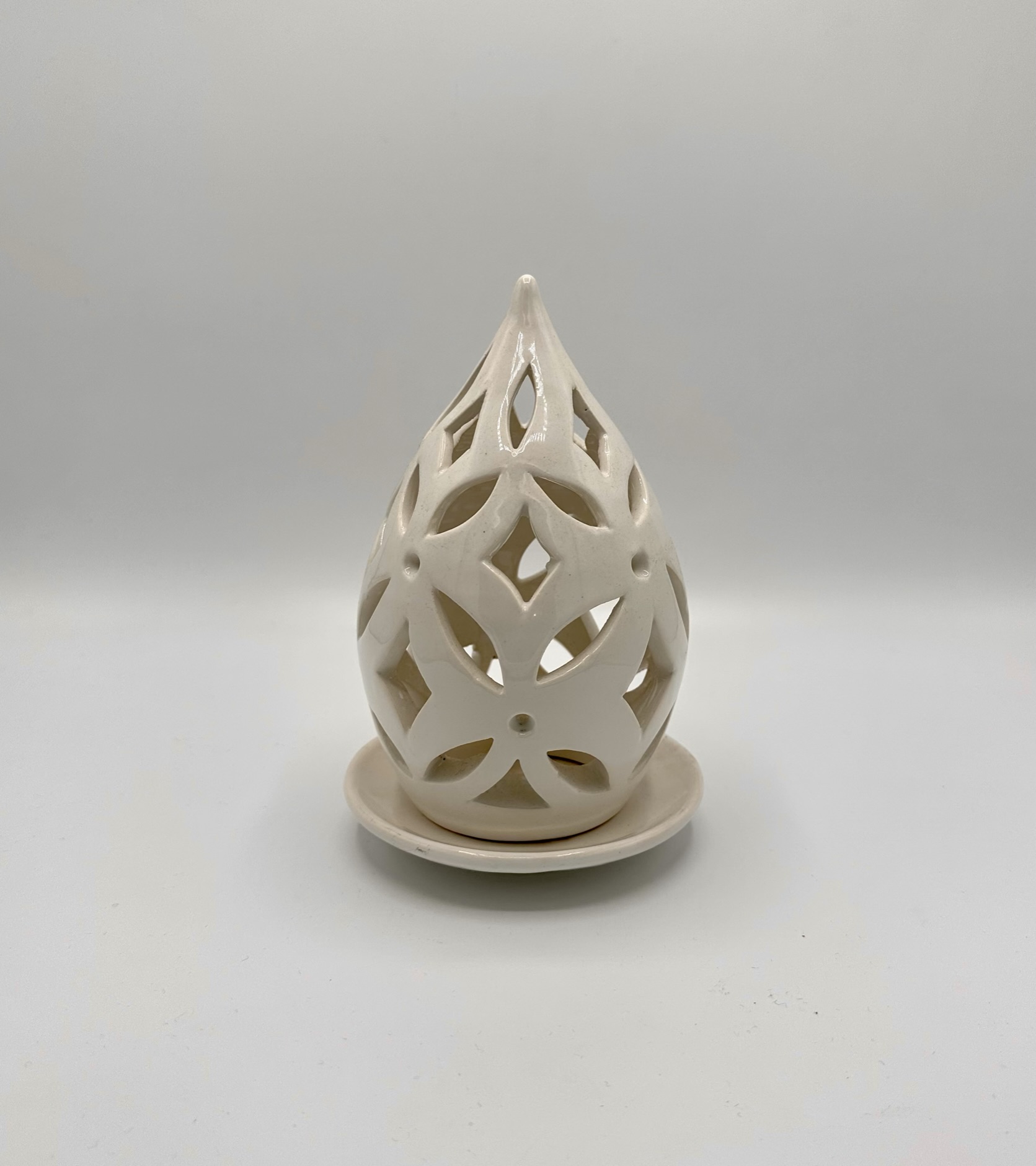 Porta candela traforato in ceramica di Vietri - immagine 4