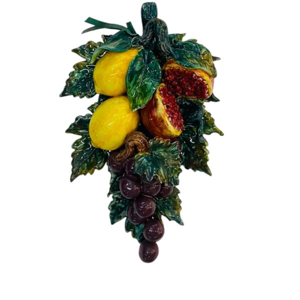 Grappolo frutta in ceramica di vietri